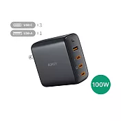 AUKEY Omnia II Mix S 100W(PA-B7S)Type-C 氮化鎵 PD快充充電器 黑色