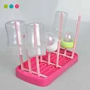 JIAGO 可折疊瀝水奶瓶架 粉色