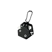 【上手家居】鑰匙圈吊飾硬幣刀(瑞士刀/工具刀/小刀/螺絲刀/螺絲起子/吊飾/野外求生/拆信刀) 升級六角黑色