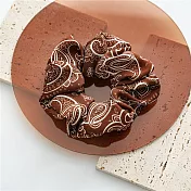 【JENG】法式復古變形蟲彈力無限鬆緊帶大腸髮圈 _咖啡