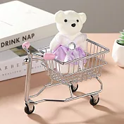 輕奢迷你置物小推車- 銀色