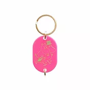 【HIGHTIDE】MOOMIN 壓克力標籤鑰匙圈 ‧ 粉紅色