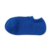 【MUJI 無印良品】女棉混淺口直角襪23-25cm 淡藍色