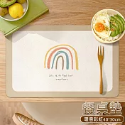 小清新餐桌墊 PVC兒童桌墊 隔熱墊  40*30cm 暖意彩虹