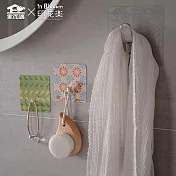 【家而適】 黏樂趣6.8CM掛勾(2入一組) 印花樂聯名款  台灣八哥&烏秋圈圈