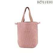 【HOUSUXI舒希】燈芯絨束口栗子包 _櫻花粉