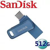 【代理商公司貨】SanDisk 512GB Ultra Dual Drive Go USB Type-C OTG 雙用隨身碟-靛藍