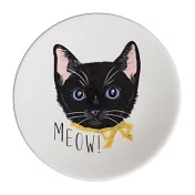 【日本小倉陶器】Meow可愛貓咪 陶瓷小皿10cm ‧ 黑貓
