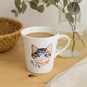 【日本小倉陶器】Meow可愛貓咪 陶瓷馬克杯310ml ‧ 三花貓
