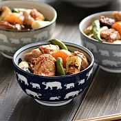 【日本Minoru】北極熊 陶瓷丼飯碗500ml ‧ 藍
