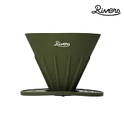 RIVERS / COFFEE DRIPPER 翻轉矽膠濾杯二件組 橄欖綠