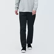 【MUJI 無印良品】男有機棉混彈性綾織合身褲73 黑色