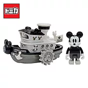 【日本正版授權】Dream TOMICA NO.181 米奇黑白蒸汽船 玩具車 迪士尼 多美小汽車