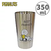 【日本正版授權】史努比 雙層不鏽鋼杯 350ml 日本製 保溫杯/保冷杯 Snoopy/PEANUTS - B款