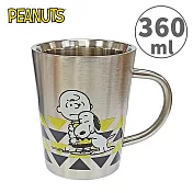 【日本正版授權】史努比 雙層不鏽鋼杯 360ml 日本製 保冷杯/保溫杯 Snoopy/PEANUTS - B款