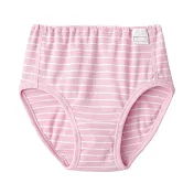 【MUJI 無印良品】兒童有機棉針織內褲 120 淺粉橫紋