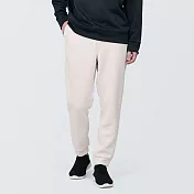 【MUJI 無印良品】男抗UV速乾聚酯纖維休閒長褲 L 柔白
