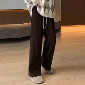 【AnZa】春秋薄款燈心絨鬆緊腰直筒褲(4色)        FREE 咖啡