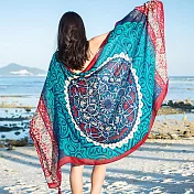 【AnZa】民族風防曬沙灘百搭披肩(5款)     FREE 藍色尼泊爾