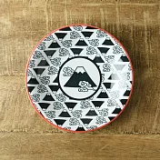 【Yamani】美濃燒|和紋 陶瓷淺盤16cm ‧ 富士山