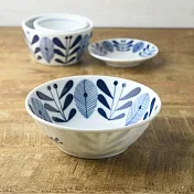 【Yamani】美濃燒|Luonto北歐花羽 陶瓷 餐碗15cm