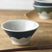 【Yamani】美濃燒｜富士山形 陶瓷餐碗230ml ‧ 藍