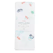 【日本HAYASHI】大阪泉州 紗布純棉毛巾 ‧ 貓咪金魚