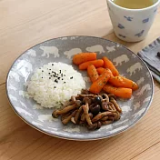 【日本Minoru】北極熊 陶瓷餐盤22cm ‧ 灰