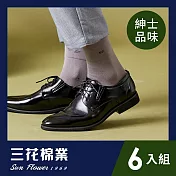 【SunFlower三花】三花無鬆緊帶紳士休閒襪(6雙組) 中灰