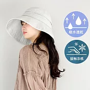 日本 QUEENHEAD 冷感輕量吸水速乾抗UV大寬緣防曬帽0060 自然色