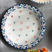 【日本Marusan Kondo】Polish波蘭碎花 陶瓷淺盤16cm ‧ 粉花