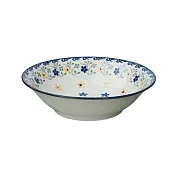 【日本Marusan Kondo】Polish波蘭碎花 陶瓷餐碗17cm ‧ 花叢