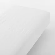 【MUJI 無印良品】柔舒水洗棉床包/D /雙人/ 柔白