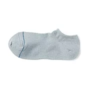 【MUJI 無印良品】男清爽舒適棉質淺口直角襪25-27cm 灰銀