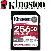 Kingston 金士頓 256GB 280MB/s SDXC UHS-II U3 V60 記憶卡 SDR2V6/256GB