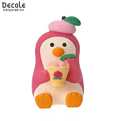 【DECOLE】 concombre 小小的桃子樹下  桃色企鵝喝桃子汁
