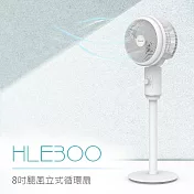 【DIKE】8吋颶風立式循環扇-桌扇/立扇兩用(HLE300WT) 白