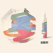 設計系列黑膠晴雨兩用自動傘 (彩色線條)