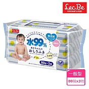 日本LEC 純水99%濕紙巾80抽x3包入
