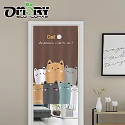 【OMORY】日系棉麻門簾掛簾85x150CM-  貓咪派對