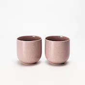smith&hsu 窯變直筒對杯/玫瑰色/大