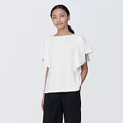 【MUJI 無印良品】女棉混聚酯纖維涼感套衫 L 白色