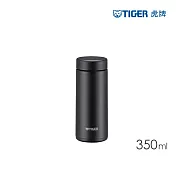 TIGER虎牌 夢重力超輕量旋蓋不鏽鋼保溫杯 350ml(MMZ-W035) 曜巖黑