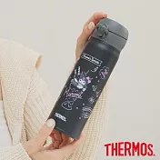 【THERMOS膳魔師】酷洛米不鏽鋼超輕量彈蓋真空保溫瓶500ml(JNL-504KU-DGY) 芝麻灰