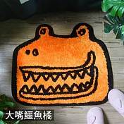 TROMSO加洲雪毛尼吸水地墊-動物系列 大嘴鱷魚橘