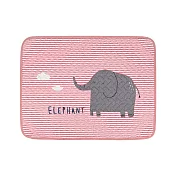 【Quasi】可愛動物印花純棉布地墊40x57cm 雲朵大象