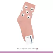 Kankoku韓國 滿版動物臉棉襪 * 粉色