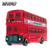 【日本正版授權】BEVERLY 倫敦巴士 立體水晶拼圖 53片 3D拼圖/水晶拼圖 公仔/模型 水晶巴士