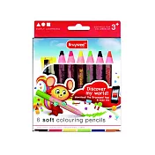 荷蘭Bruynzeel 6色粗蕊原木桿色船筆