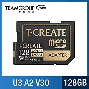 TEAM 十銓 EXPERT S.M.A.R.T. Micro SDXC 記憶卡 128GB (U3 V30 A2) R/W: 170/160MB/sec 黑金